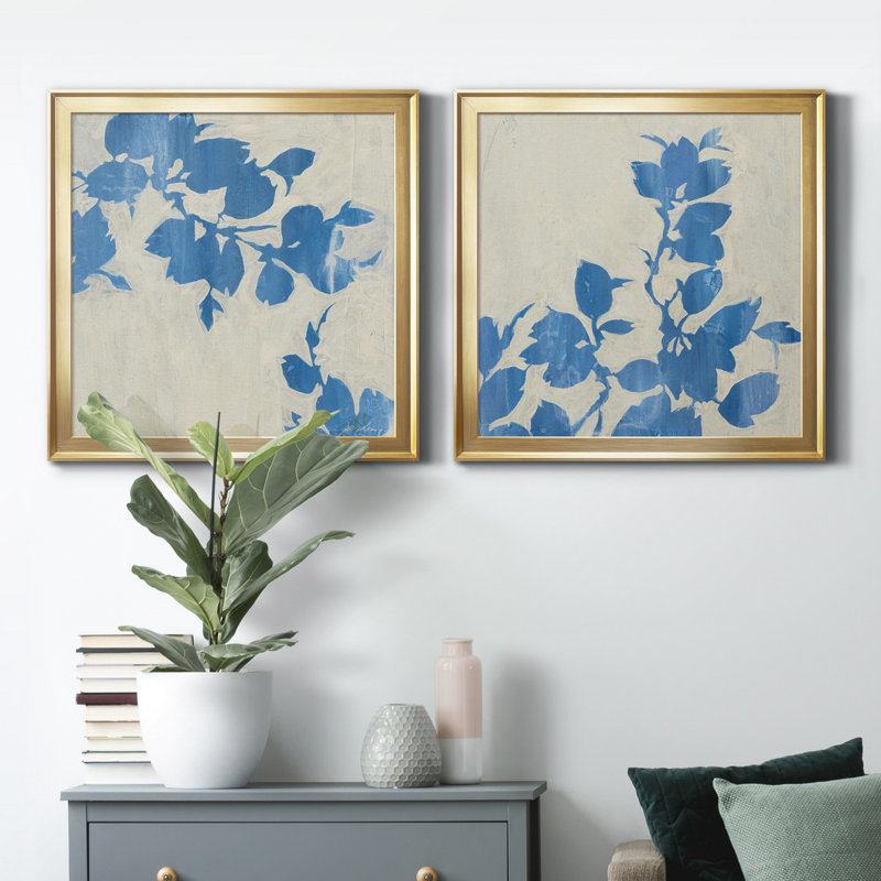 «Falling Leaves I», ensemble de 2 reproductions d'art sur toile, H 17,5 po x l 35 po x P 1,5 po, Pas de tapis