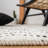 Mehaffey Hand Loomed Wool/Cotton Geometric Rug in Ivory/Black-2047621206
