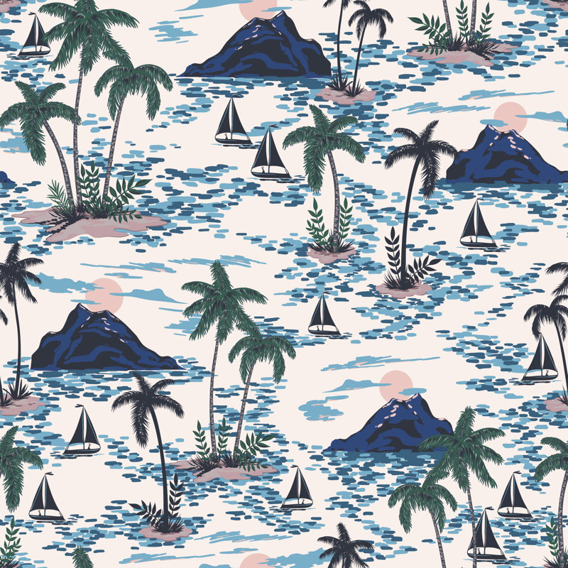Hawaii Pattern - Wrapped Canvas Print, 91cm H x 91cm W x 3.8cm D