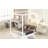 Queen Size Canopy Platform Bed with Support Legs,White