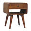 Table de chevet Avora Oak-ish avec tiroir et fente ouverte