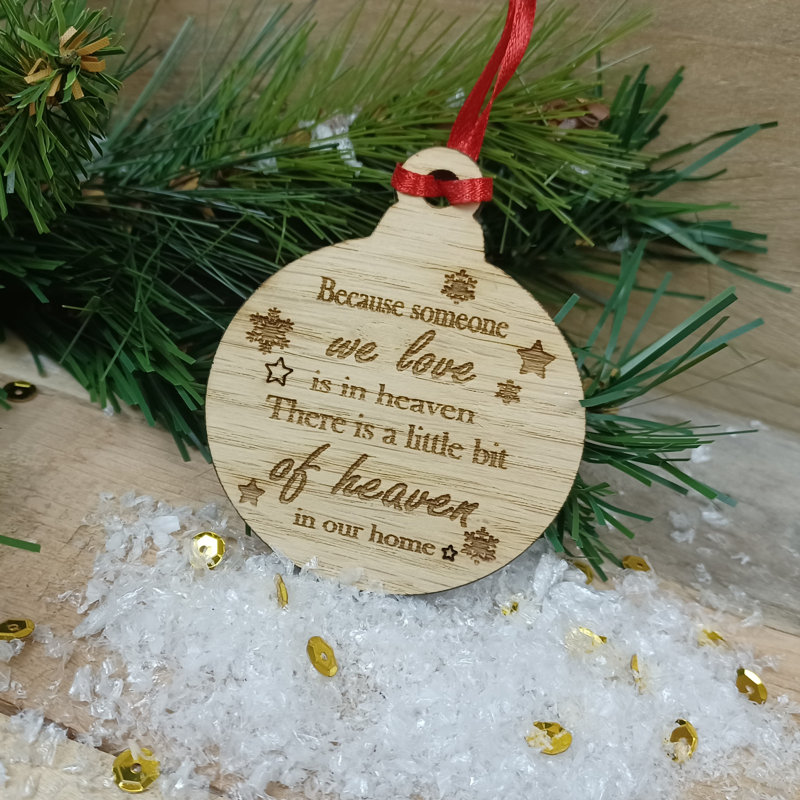 8cm Handmade Wood Bauble