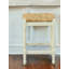 Chaise de bar 24 po en bois massif blanc naturel et antique