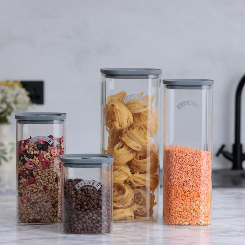 Kilner Fresh Storage Jars - Set Of 4 (33.8, 50.7, 67.6, 118Oz)