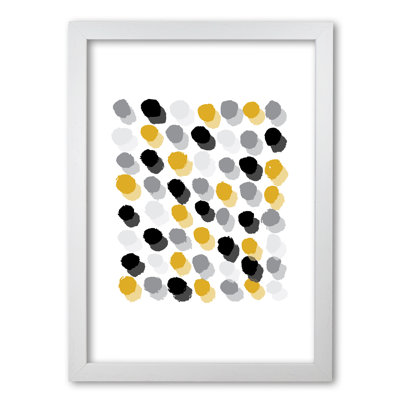Mustard Polka Dots Abstract - Print