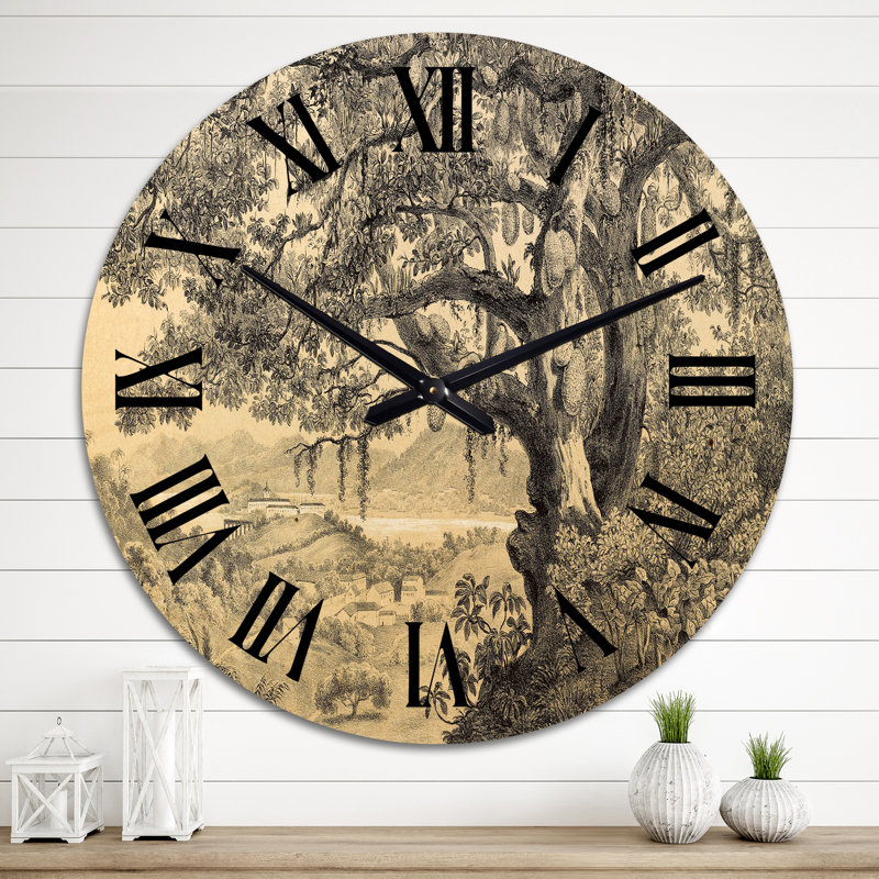Nature of South America Old Image VII - Horloge murale traditionnelle, Grand