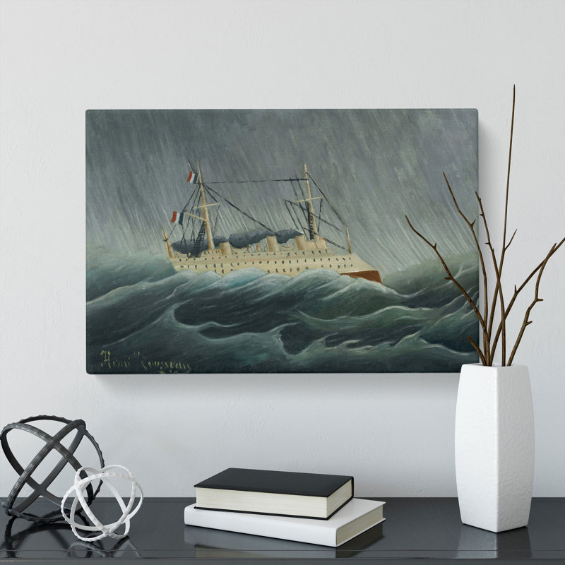 Candore Acarcio by Henri Rousseau - Wrapped Canvas Painting, 35cm H x 50cm W x 3cm D