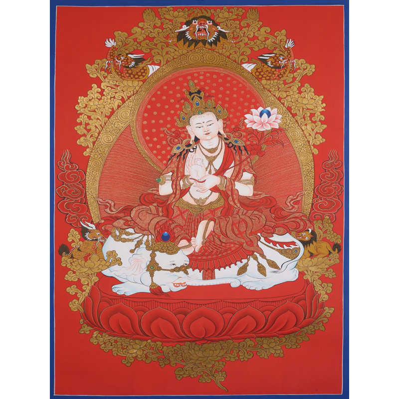 Samantabhadra - Bouddhiste tibétain (Thangka Brocadeless)