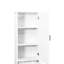Armoire à linge blanche avec rangement efficace pour les articles de toilette pratiques et sales