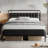 Bed Frame Leather Upholstered Headboard-987541586