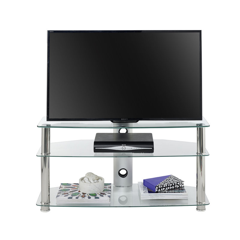 Bathurst TV Stand for TVs up to 43", Clear, 50cm H x 100cm W x 40cm D