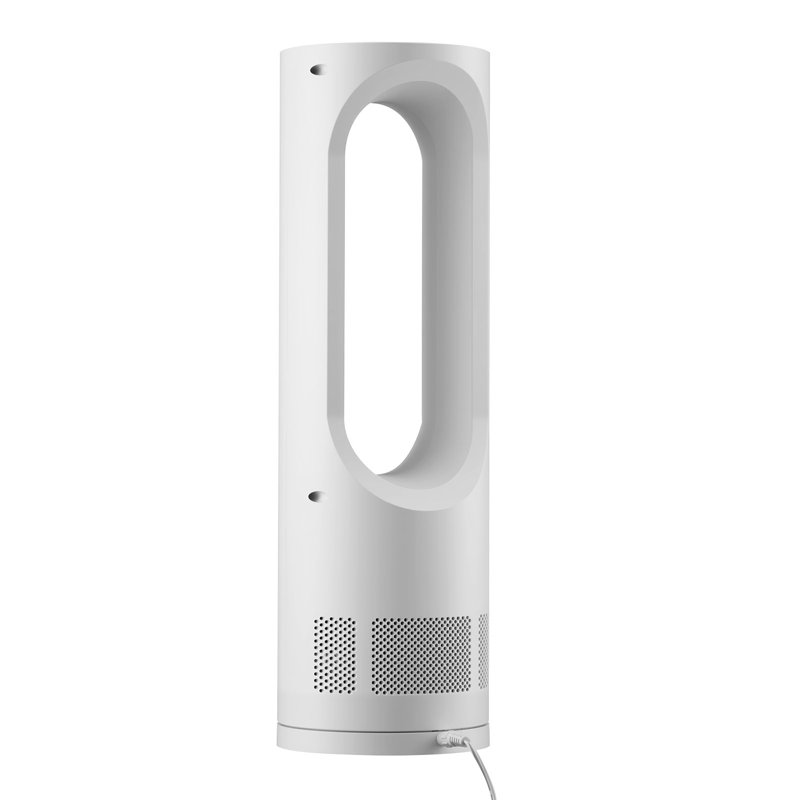 Ventilateur de bureau sans lame, petit ventilateur de table de bureau de 17 pouces, réglage à 5 vitesses, minuterie 0-9H, oscillation de 60 degrés, commande tactile, facile à nettoyer, portable pour le bureau, le salon, la chambre à coucher