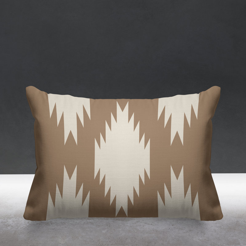 Coussin intérieur / extérieur Yuma Southwestern, Beige