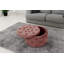 Ailine 55cm Wide Velvet Tufted Circle Pouf Ottoman with Storage