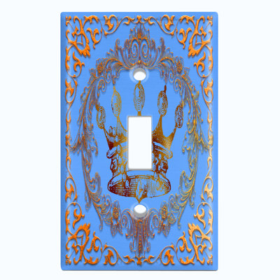 Patterned 1 - Gang Toggle Light Switch Standard Wall Plate