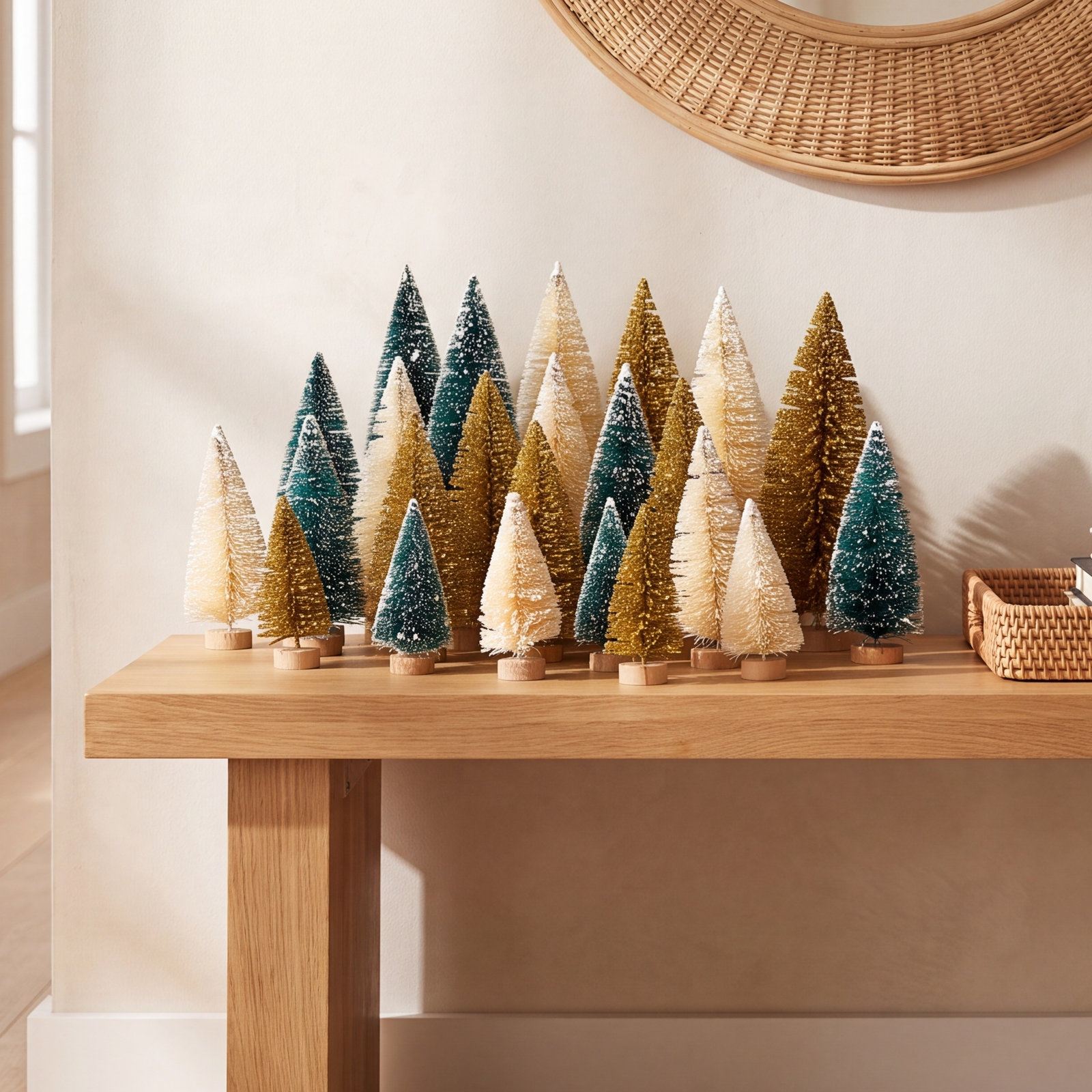 Heeter 24-Piece Mini Bottlebrush Tree Set