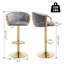 Tabouret tournant à hauteur réglable avec structure en métal-109264314