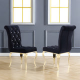 Tanager 20.1'' H Tufted Velvet Upholstered Parsons Chair