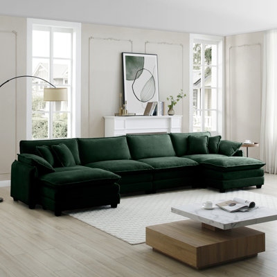 Canapé modulaire surdimensionné avec repose-pieds convertible