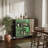 Modern Bar Cabinet with LED Glass Door & Storage – Push-Open , 47.2" W