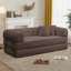 Canapé-lit 64,7 po en velours côtelé désossé, canapé futon modulaire, canapé en mousse à compression avec 2 coussins, aucun assemblage requis-1369500020-1374894628