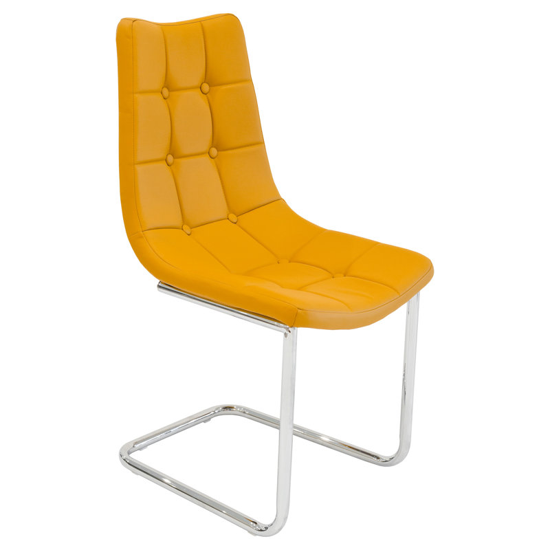 Upholstered Dining Chair, Yellow