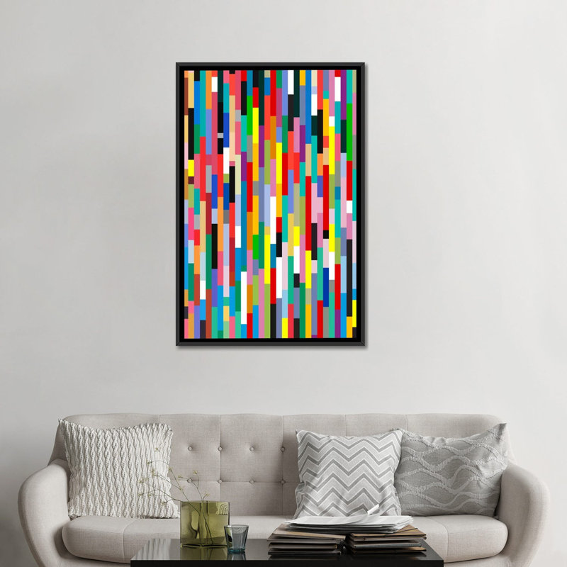 «Johann Sebastian Bach», impression sur toile, H 26 po x l 18 po x P 1,5 po, Toile avec cadre noir, Pas de tapis