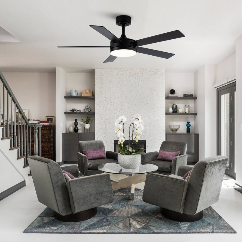 Vaczon 48" Modern Smart Dimmable Ceiling Fan with 3CCT LED Lights, 6-Speed Reversible DC Motor, Timer, Remote and App Control