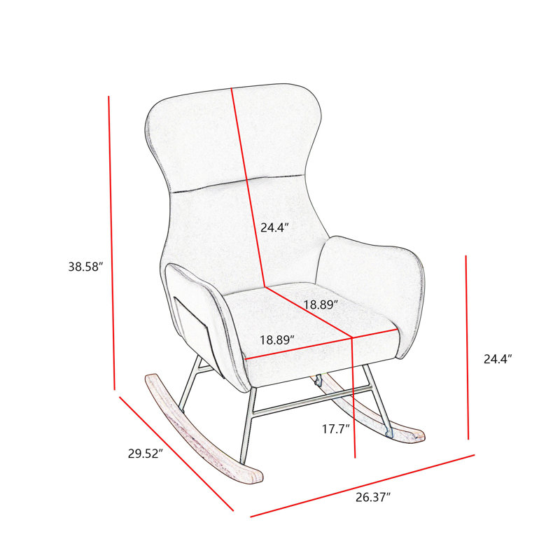 Fauteuil à bascule Teddy