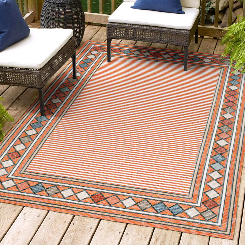 Tapis intérieur / extérieur Hermindo, Rectangle 7 pi 9 po x 10 pi