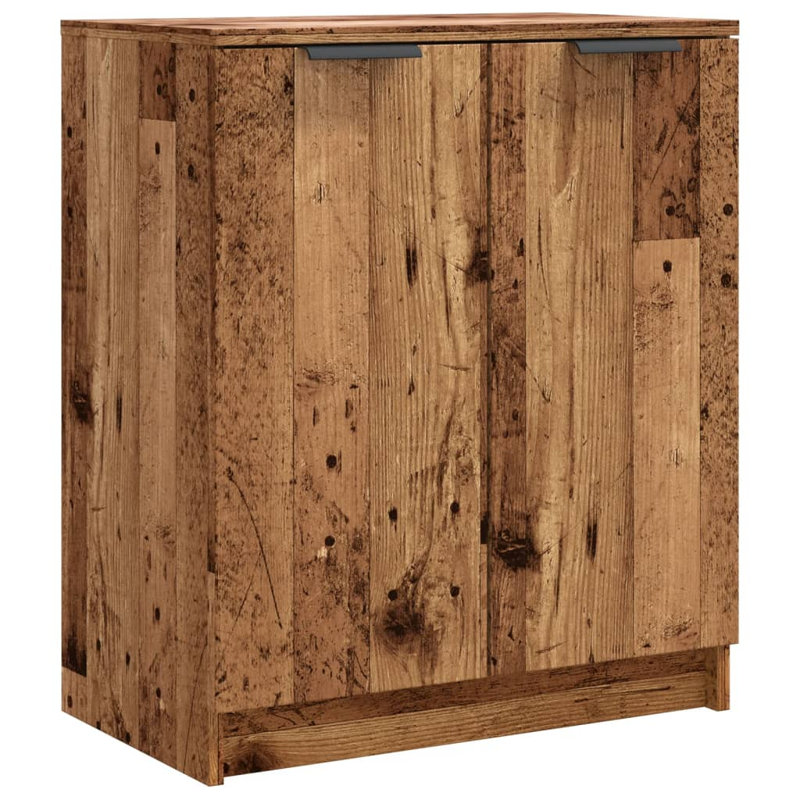 Shoe Cabinet Engineered Wood Hall Shoe Holder Cupboard Organiser Shelf, Old Wood