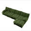 Canapé modulaire modulaire en forme de L de 138 po en forme de L avec repose-pieds 4 places, canapé en chenille profonde avec coussin en treillis confortable, chambre et appartement-329257664