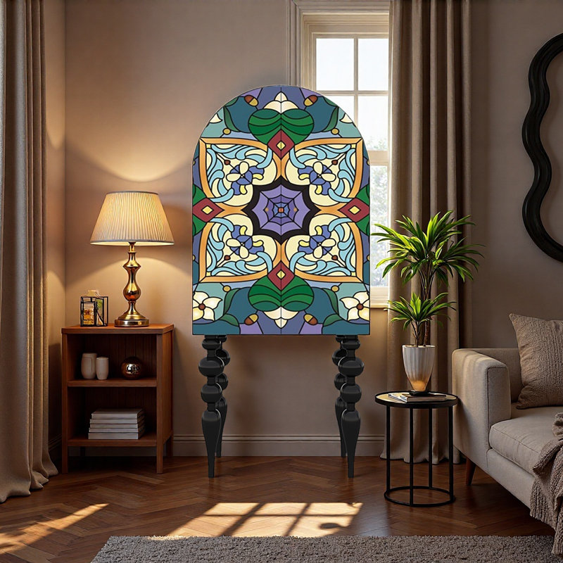 Armoire de rangement en bois massif style français, Noir