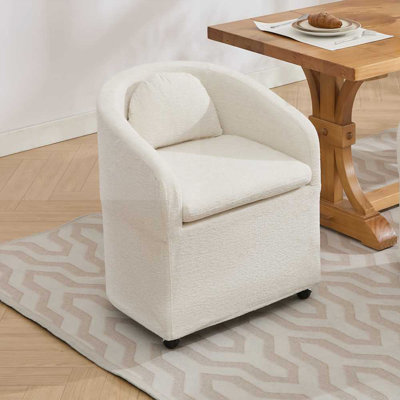 Set of 1 Chenille Fabric Dining Armchair