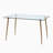 Glass Top Metal Base Credenza Desk