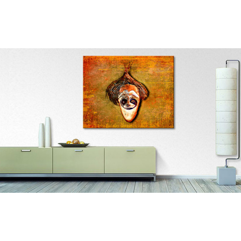 Block Head - Wrapped Canvas Print, 80cm H x 100cm W, 100% cotton canvas