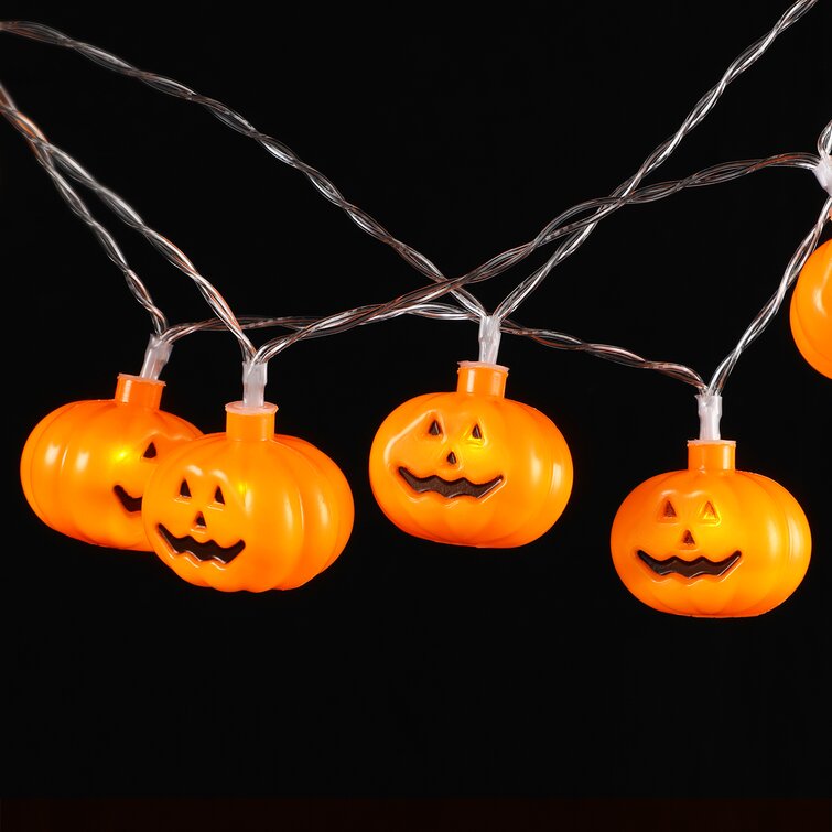 20-Lights LED Halloween String Light, Pumpkin Light for Festival Decoration The Holiday Aisle