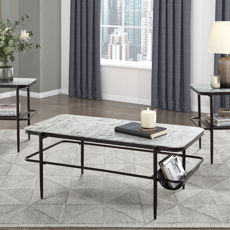 Ensemble de 3 tables d'appoint 3 pièces