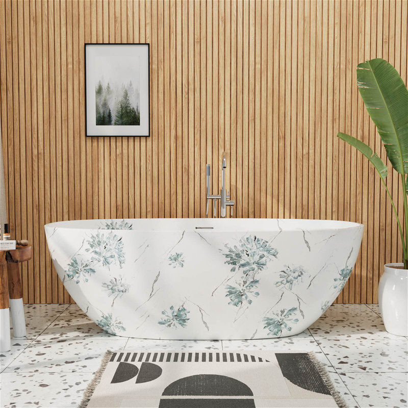 Baignoire de trempage à surface florale 65 po