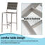 Ensemble de comptoir et chaise de bar tout aluminium