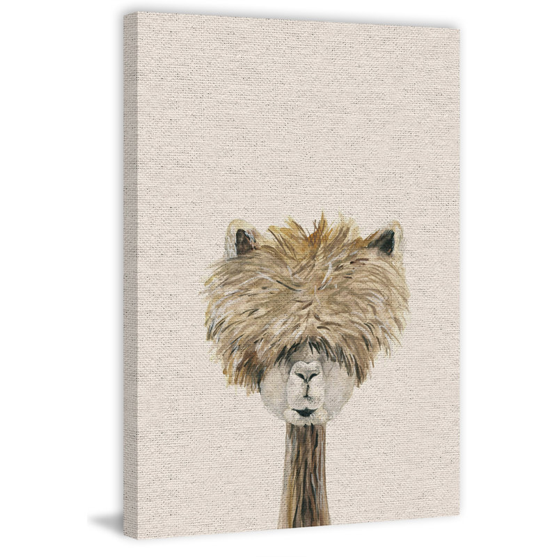 «Bushy Haired Llama IV», reproduction sur toile tendue, H 60 po x l 40po x P 1,5 po