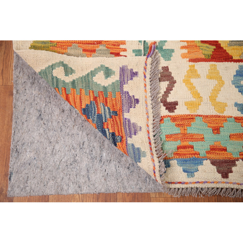 Geometric Kilim Wool Large Rug 10x16