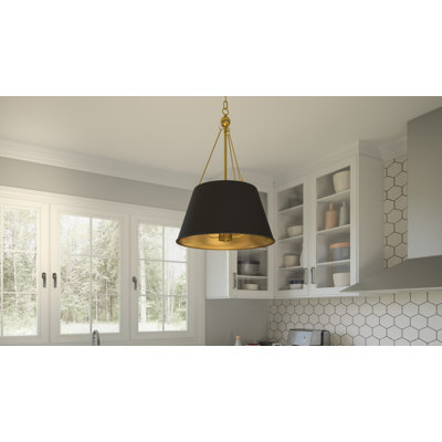 Luminaire suspendu tambour simple 4 lumières