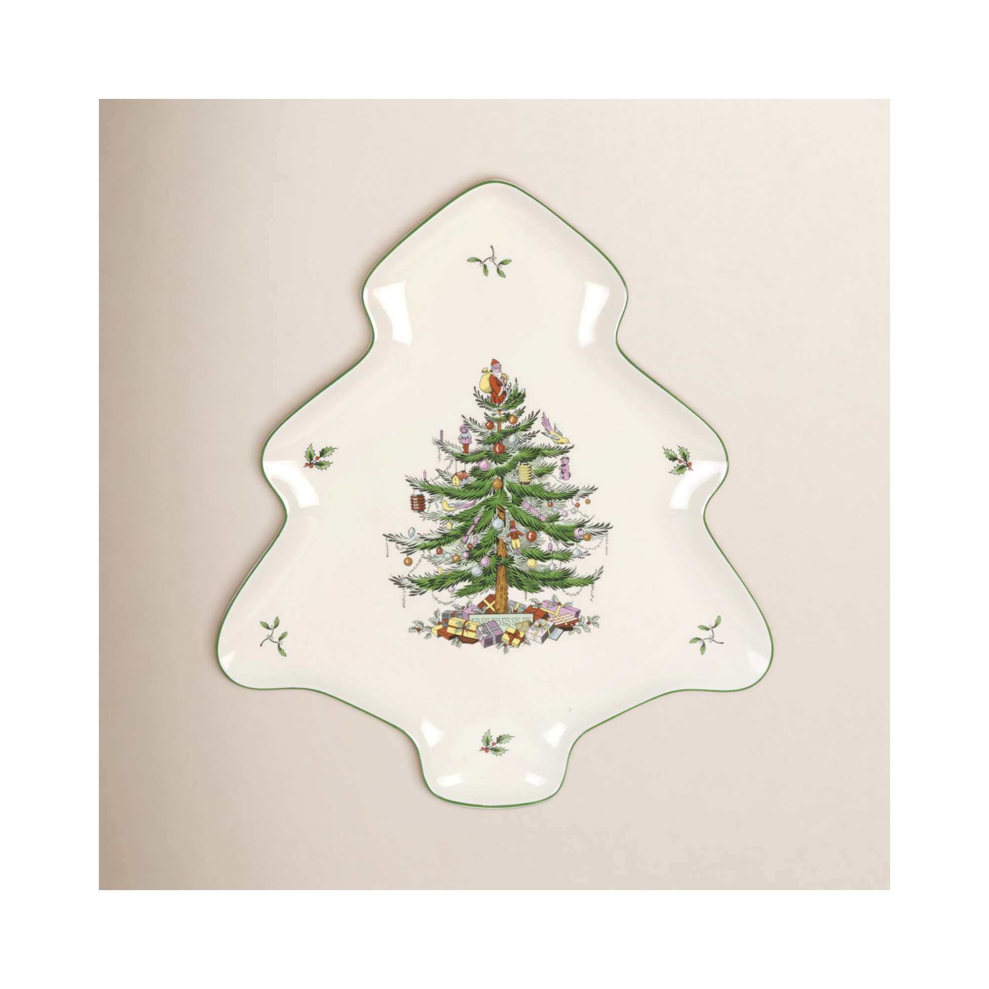 Spode Christmas Tree Tree-Shaped Dish