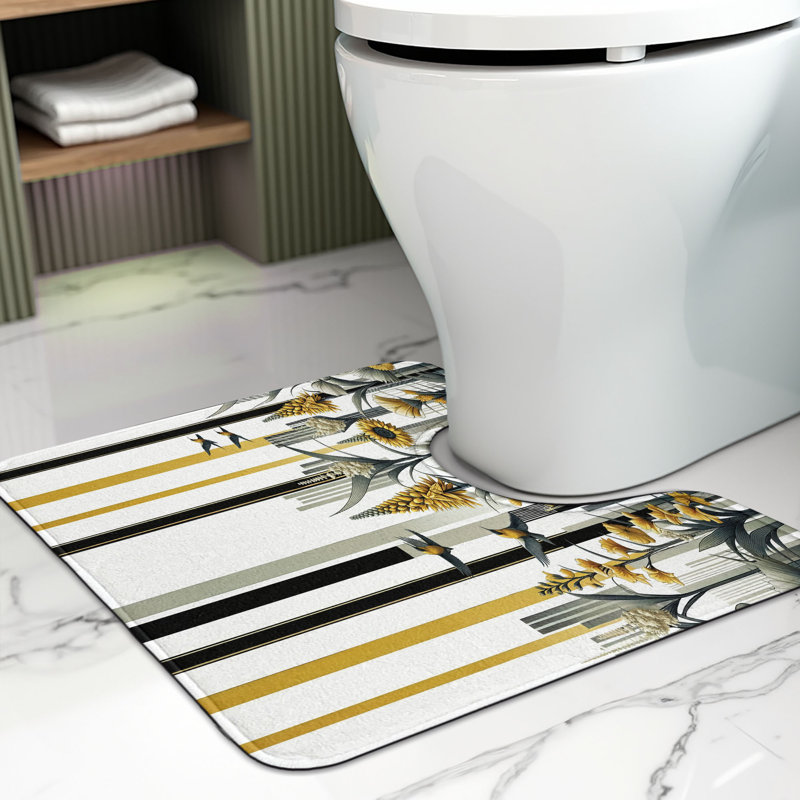 Tapis de salle de bain floral U