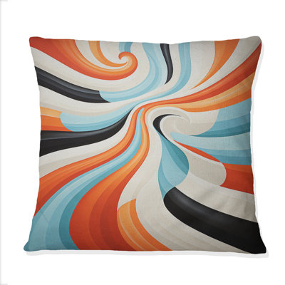 Coussin décoratif orange Mid Century Optic I - Abstract Midcentury