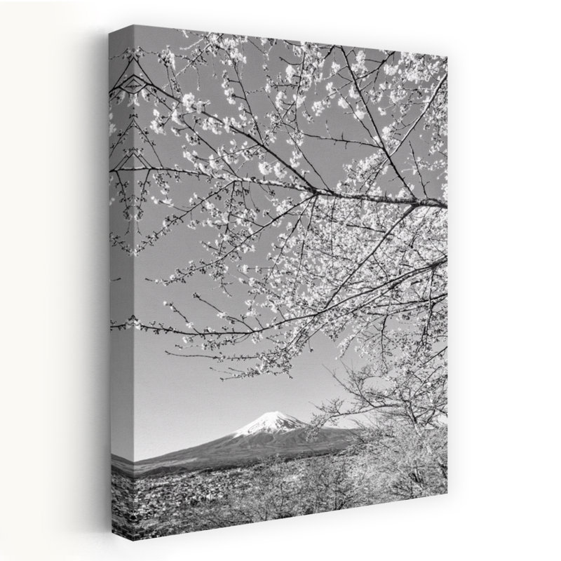 Dashiell Contemporary Art Abstract Contemporary Cherry Tree Flower Landscape Wall Art - Wrapped Canvas Print