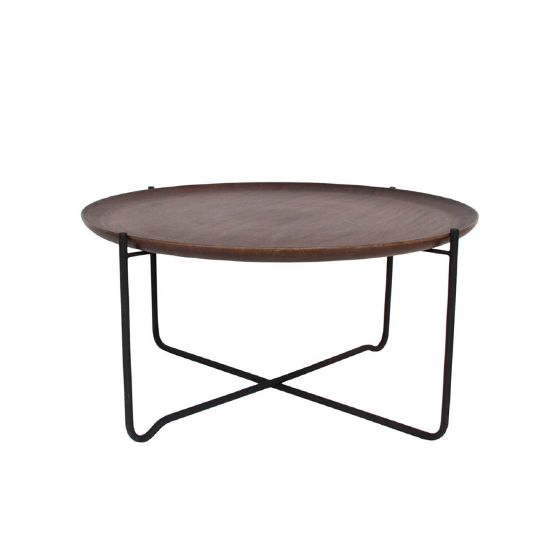 Table basse à pieds croisés en bois massif