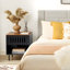 Stylish Durable Nightstand with Grille Doors and Ample Storage Space-2128435764
