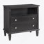 Table de chevet commode à deux tiroirs avec station de charge, table de bout Farmhouse avec ports USB et prises USB-1340672303
